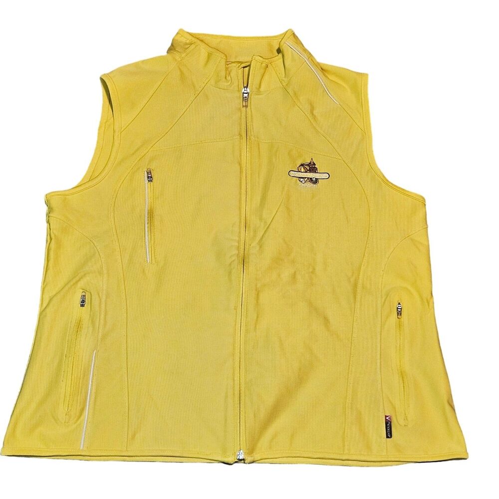 Antigua Desert Dry Women's Jekyll Island GA Golf Vest Mustard Yellow Size Large